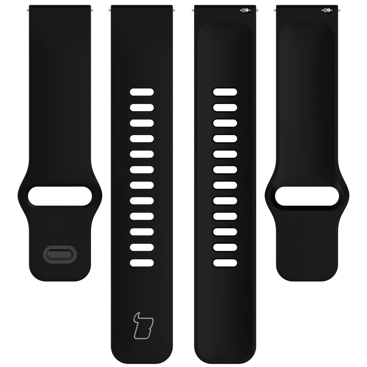Silikonowy pasek Bizon Strap Watch Silicone H ustawiony od strony zapięcia 